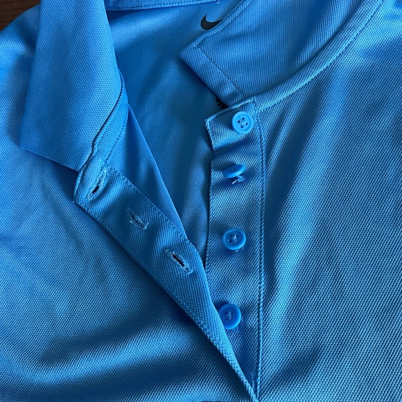 Nike Women's Blue Sleeveless Tank Top Collared Golf Shirt Dri Fit L-Transparent - Picture 9 of 13